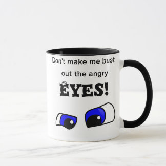 Angry Eyes Ringer Coffee Mug