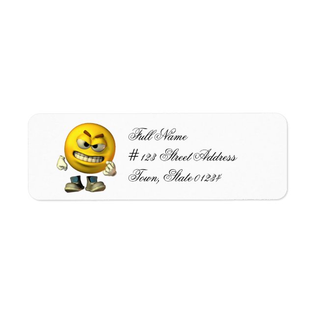 Angry Face Mailing Labels (Front)