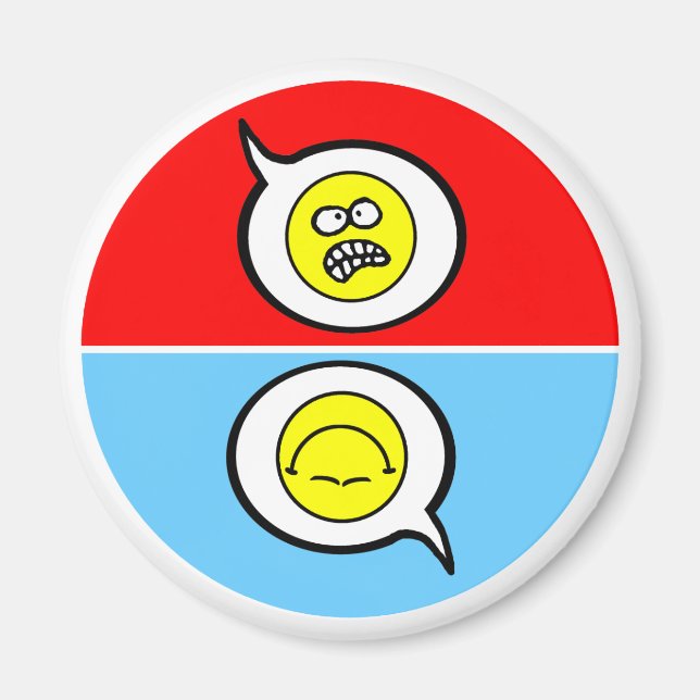Angry Face Nettoyer Lave-vaisselle Magnet (Devant)