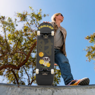 angry face panda god of fortune Skateboard