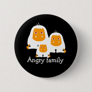 Angry family Monkeys design 2 Inch Round Button