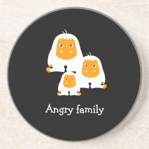 Angry family Monkeys design Coaster