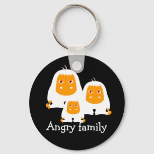 Angry family Monkeys design Keychain