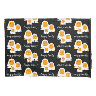 Angry family Monkeys design Pillowcase
