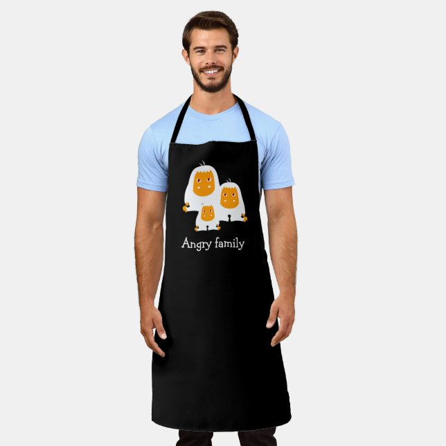 Angry family Monkeys design T-Shirt Bath Mat Apron (Worn)