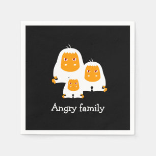 Angry family Monkeys design T-Shirt Bath Mat Napkin