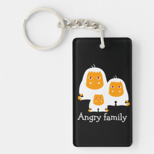 Angry family Monkeys design T-Shirt Keychain
