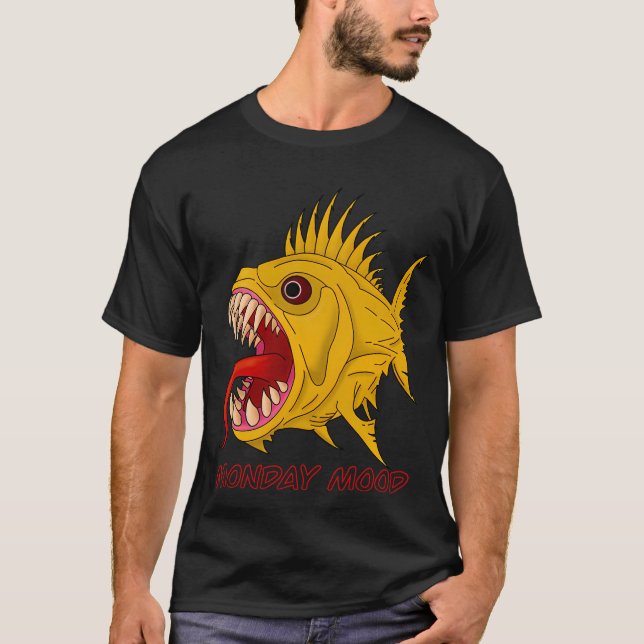 Angry Fish - Monday Mood T-Shirt (Front)