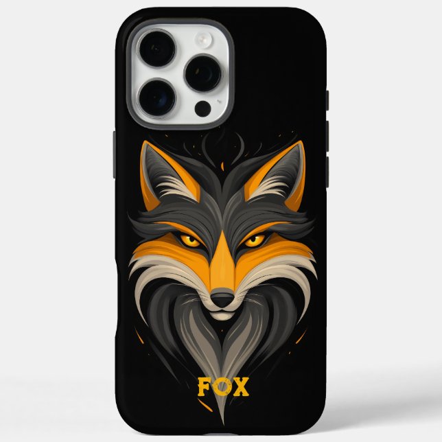 Angry Fox Black Case-Mate iPhone Case (Back)