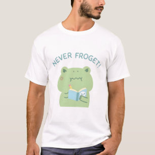 Angry Frog Never Froget Revenge Book T-Shirt