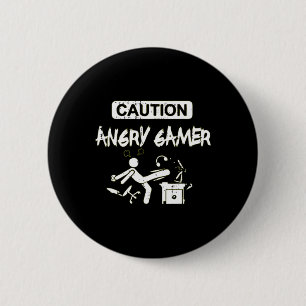 Angry Gamer Computer Funny Video Game Gift  2 Inch Round Button