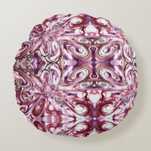 Angry Girl Round Pillow