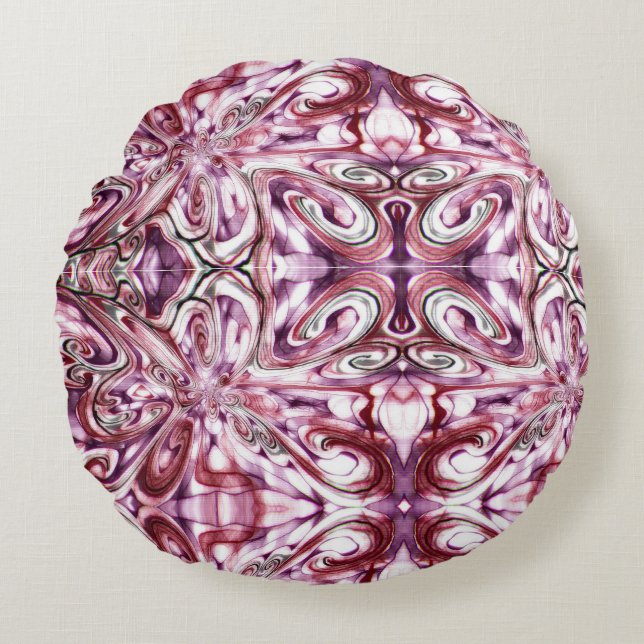 Angry Girl Round Pillow (Front)