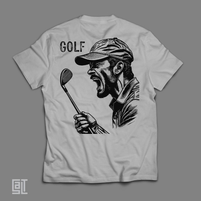 Angry Golfer Screaming Funny Frustrated Golf T-Shirt (Creator Uploaded)
