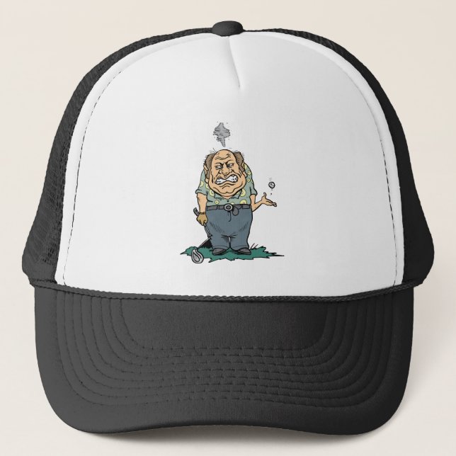 Angry Golfer T-shirts and Gifts Trucker Hat (Front)