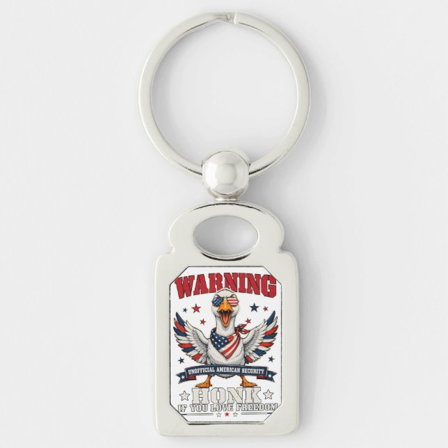 Angry Goose 4th of July keychain (Front)