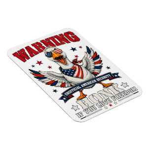 Angry Goose 4th of July Magnet