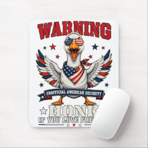 Angry Goose 4th of July Mouse Pad