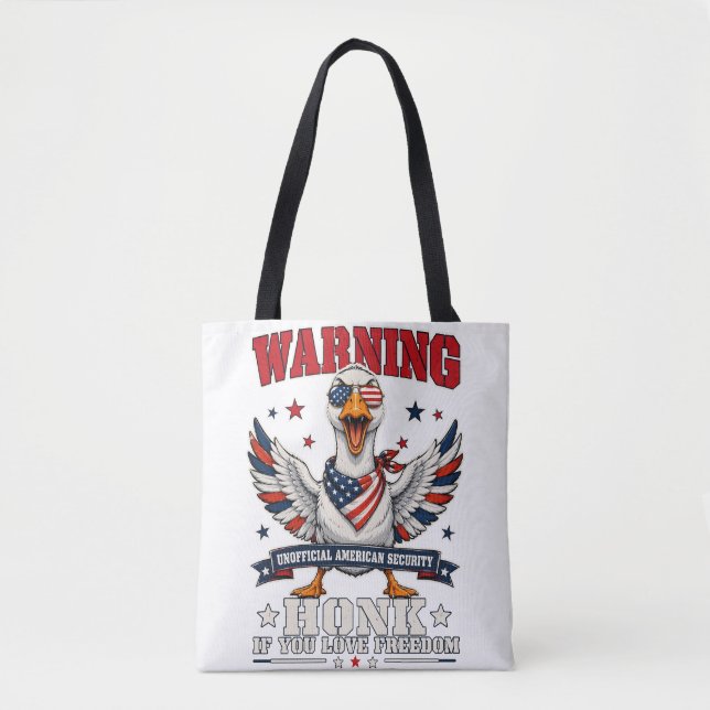 Angry Goose 4th of July Tote Bag (Front)
