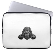 Angry Gorilla Biting Barbell Gym Motivational iPho