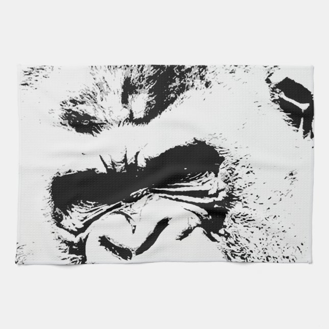 Angry Gorilla Kitchen Towel (Horizontal)