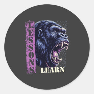 Angry Gorilla Lessons Learn Sticker