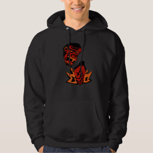 Angry Gorilla Monkey Smashing Rage Red Orange Grap Hoodie