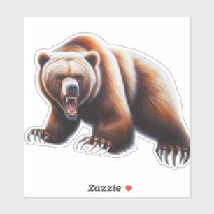Angry Grizzly Bear 