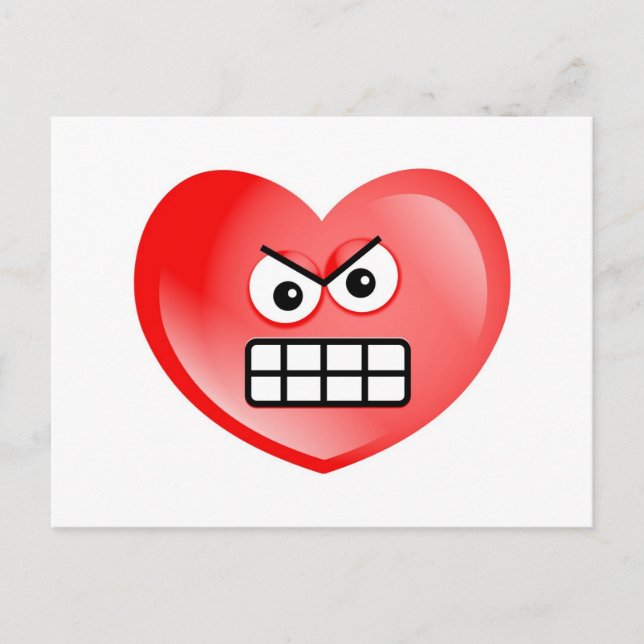 Angry Heart Postcard (Front)
