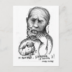 Angry Hombre: Rats Postcard