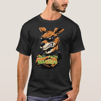 Angry Kangaroo With Sunglasses Fast Paced Mayhem S T-Shirt