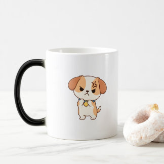 Angry Kawaii Puppy Cute Dog Cartoon Magic Mug