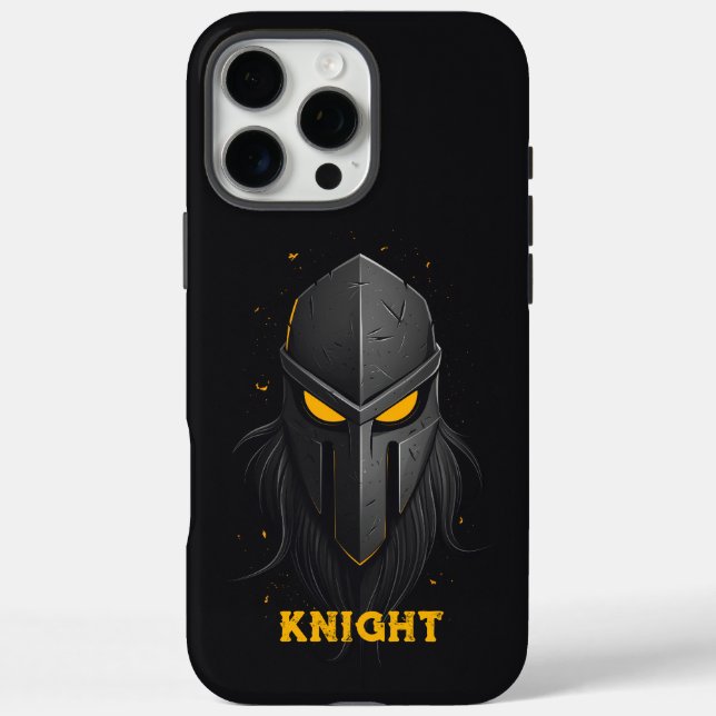 Angry Knight Black Case-Mate iPhone Case (Back)