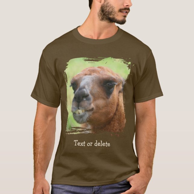 Angry Llama Face Personalized T-Shirt (Front)