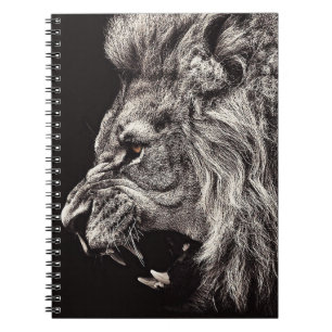 Angry Male Lion Notebook