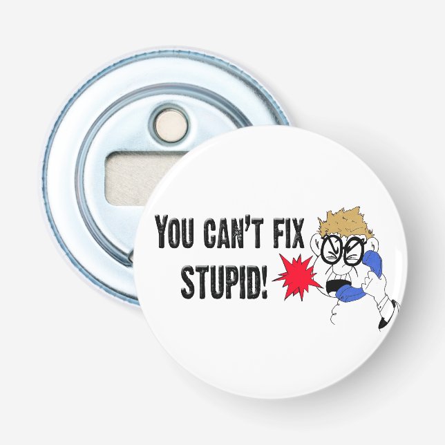 Angry Man On Phone Humour Bottle Opener (Front)