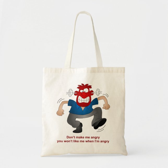 Angry man tote bag (Front)