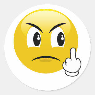 Angry Middle Finger Emoji Stickers