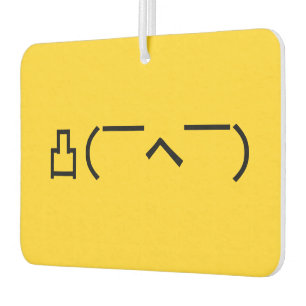 Angry Middle Finger Emoticon Japanese Kaomoji Air Freshener