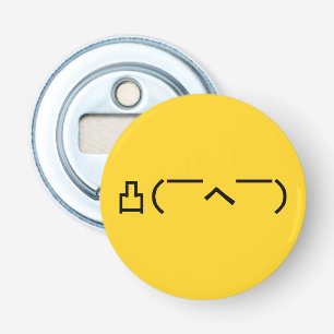 Angry Middle Finger Emoticon Japanese Kaomoji Bottle Opener