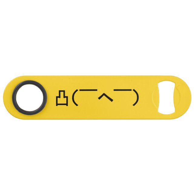 Angry Middle Finger Emoticon Japanese Kaomoji Speed Bottle Opener (Front (Horizontal))