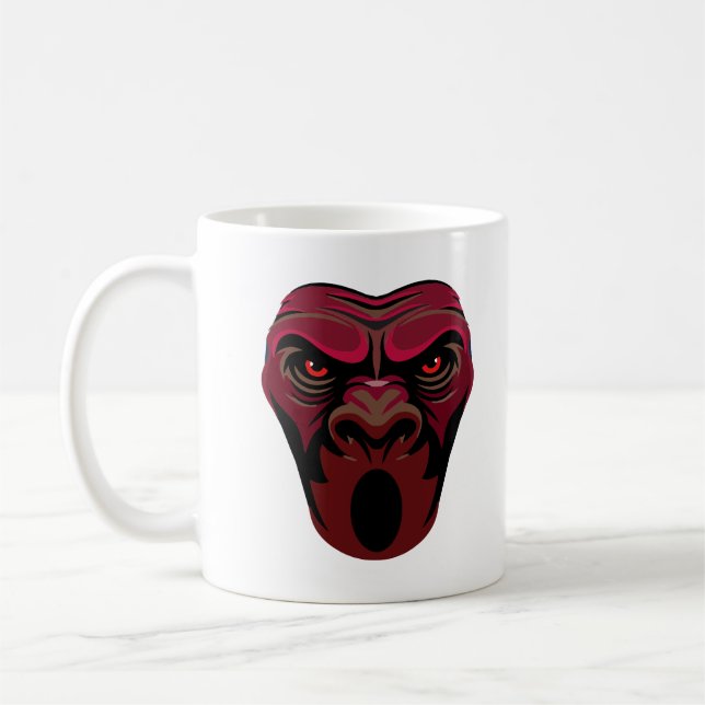 Angry Monkey Face Coffee Mug (Left)