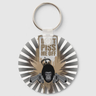 Angry Monkey with Gun Keychain