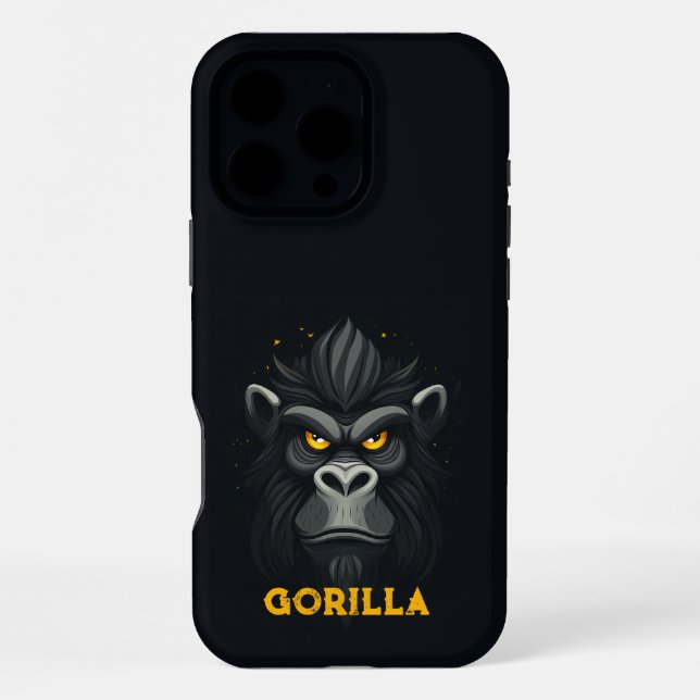 Angry Monster Black iPhone Case (Back)