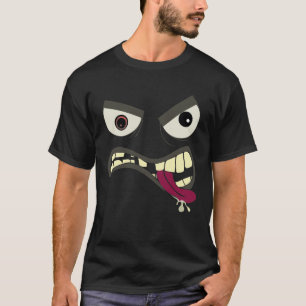 Angry Monster Costume Halloween Cute Funny Face T-Shirt