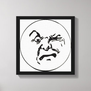 ANGRY MOON CANVAS PRINT