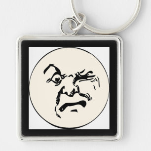 ANGRY MOON KEYCHAIN