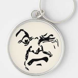 ANGRY MOON KEYCHAIN
