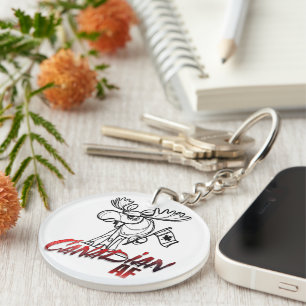 Angry Moose Canadian AF Keychain