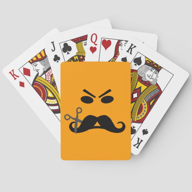 Angry Moustache custom playing cards (Back)